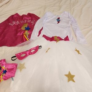 Girls Pottery Barn superhero costume size 7